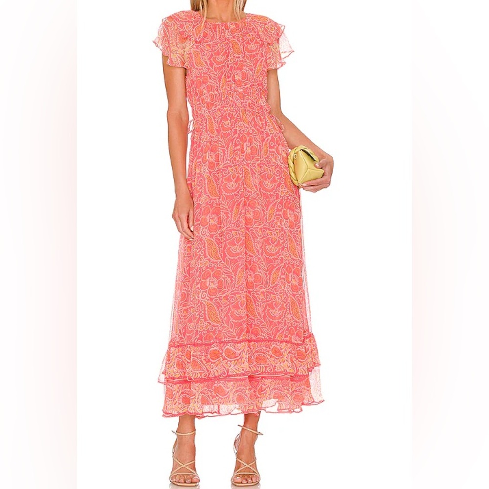 Cleobella Coral Pink Paisley Maxi Dress